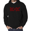 Black Large ACDC Song Titles - Men's Word Art Hooded Sweatshirt