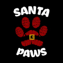  Santa Paws - Men's Word Art Hooded Sweatshirt