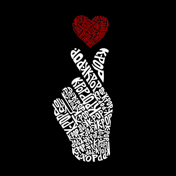 K-Pop - Men's Word Art Hooded Sweatshirt