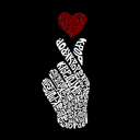  K-Pop - Men's Word Art Hooded Sweatshirt