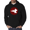 Black Medium Types of Martial Arts - Men's Word Art Hooded Sweatshirt