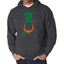 Gray Small Leprechaun - Men's Word Art Hooded Sweatshirt