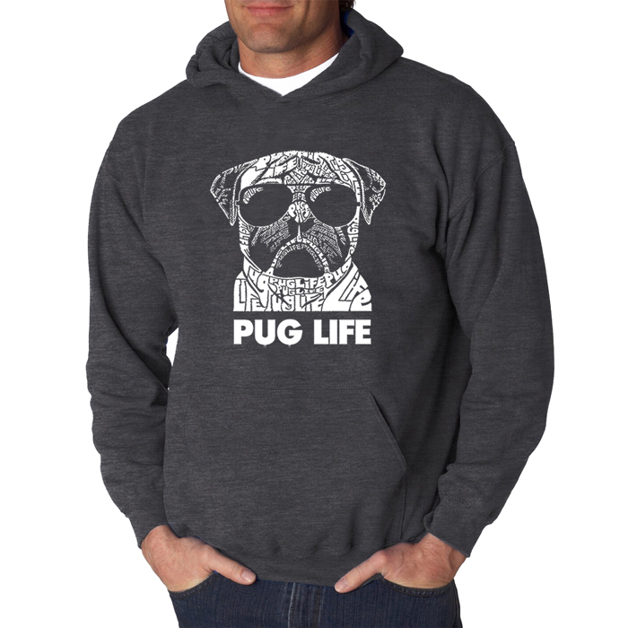 Pug Life - Men's Word Art Hooded Sweatshirt