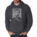 Gray Small Abraham Lincoln - Gettysburg Address - Mens Word Art Hooded Sweatshirt