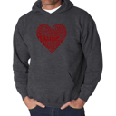 Gray Medium Love Yourself - Men's Word Art Hooded Sweatshirt
