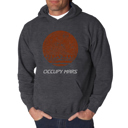 Gray Small Occupy Mars - Men's Word Art Hooded Sweatshirt