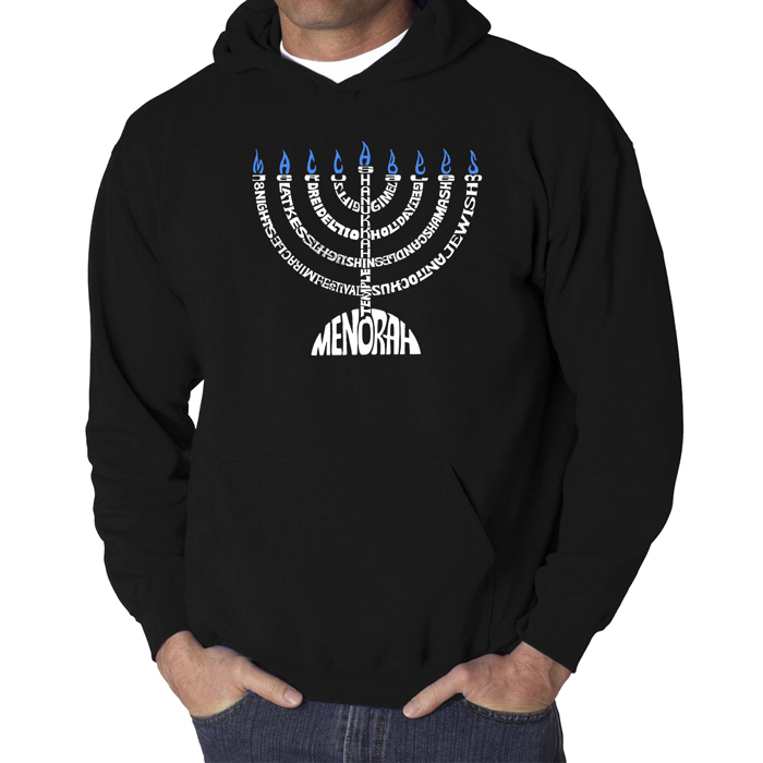 Menorah - Men's Word Art Hooded Sweatshirt