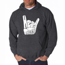 Gray XXXL Heavy Metal - Men's Word Art Hooded Sweatshirt