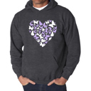  Butterfly Heart - Men's Word Art Hooded Sweatshirt