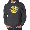 Gray XXL Men's Word Art Hooded Sweatshirt - Halloween Bats