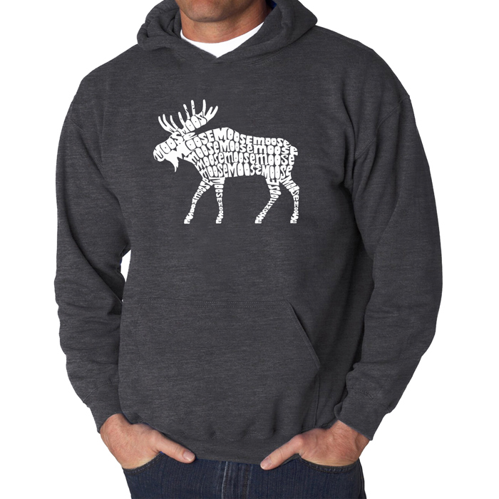 Moose - Men's Word Art Hooded Sweatshirt