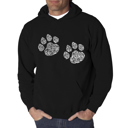  Meow Cat Prints - Men's Word Art Hooded Sweatshirt
