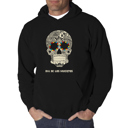Black Medium Dia De Los Muertos - Men's Word Art Hooded Sweatshirt