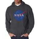 Gray XXL NASA's Most Notable Missions - Men's Word Art Hooded Sweatshirt