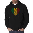  One Love Heart - Men's Word Art Hooded Sweatshirt