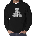  Dogs and Cats - Men's Word Art Hooded Sweatshirt