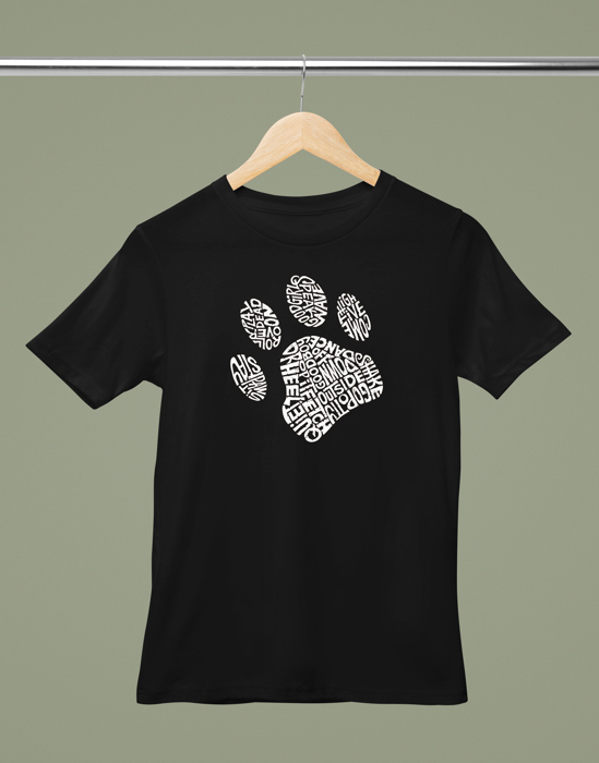 Dog Paw - Men's Word Art Hooded Sweatshirt