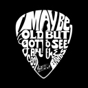  Guitar Pick - Men's Word Art Hooded Sweatshirt