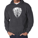 Gray XXXL Guitar Pick - Men's Word Art Hooded Sweatshirt