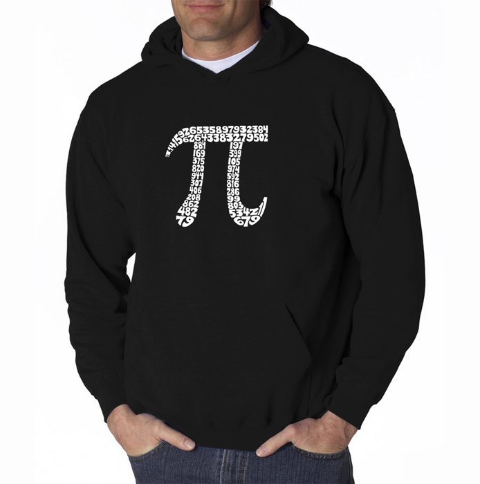 THE FIRST 100 DIGITS OF PI - Men's Word Art Hooded Sweatshirt
