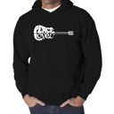 Black XXXXL Peace Love Country - Men's Word Art Hooded Sweatshirt