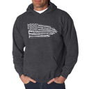 Gray Medium Pledge of Allegiance Flag - Men's Word Art Hooded Sweatshirt