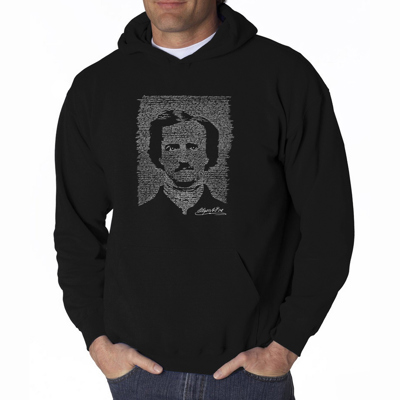 Edgar Allen Poe - The Raven - Mens Word Art Hooded Sweatshirt