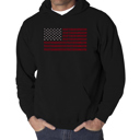 Black XL Proud To Be An American - Men's Word Art Hooded Sweatshirt