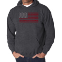 Gray Medium Proud To Be An American - Men's Word Art Hooded Sweatshirt