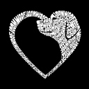  Dog Heart - Men's Word Art Hooded Sweatshirt