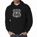 Black Small Cities Along The Legendary Route 66 - Mens Word Art Hooded Sweatshirt