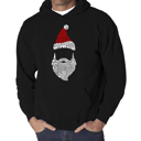 Black XXXXL Santa Claus - Men's Word Art Hooded Sweatshirt