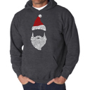 Gray XL Santa Claus - Men's Word Art Hooded Sweatshirt