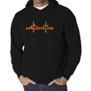 Black Small San Francisco Bridge - Men's Word Art Hooded Sweatshirt