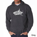 Gray XXL SPECIES OF SHARK - Men's Word Art Hooded Sweatshirt