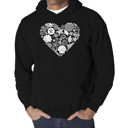 Black Large Sea Shells - Men's Word Art Hooded Sweatshirt