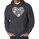 Gray XXL Sea Shells - Men's Word Art Hooded Sweatshirt