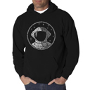 Black XXL I Need My Space Astronaut - Men's Word Art Hooded Sweatshirt