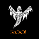  Halloween Ghost - Men's Word Art Hooded Sweatshirt