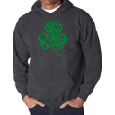 Gray Small St. Patrick's Day Shamrock - Men's Word Art Hooded Sweatshirt