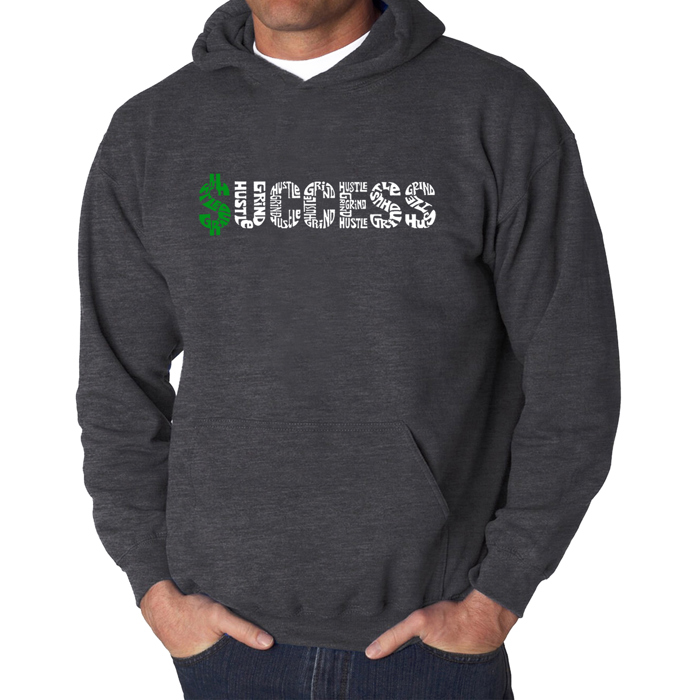 Success - Men's Word Art Hooded Sweatshirt