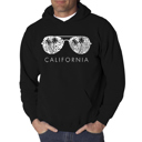 Black XXXXL California Shades - Men's Word Art Hooded Sweatshirt