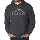 Gray XXXXL Colorado Ski Towns - Men's Word Art Hooded Sweatshirt