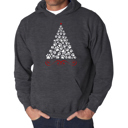  Paw Christmas Tree - Men's Word Art Hooded Sweatshirt