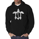  Honu Turtle - Hawaiian Islands - Men's Word Art Hooded Sweatshirt