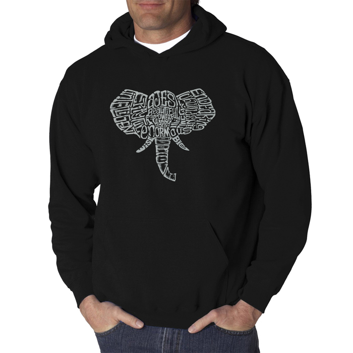 Tusks - Men's Word Art Hooded Sweatshirt