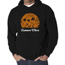 Black Small Summer Vibes - Men's Word Art Hooded Sweatshirt