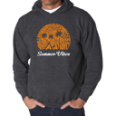 Gray XL Summer Vibes - Men's Word Art Hooded Sweatshirt