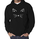 Black Large Whiskers - Men's Word Art Hooded Sweatshirt