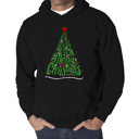 Black Large We Wish You A Merry Christmas - Men's Word Art Hooded Sweatshirt